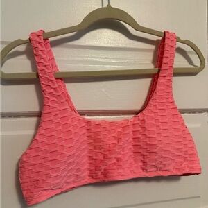 Bright Pink Textured Bikini
